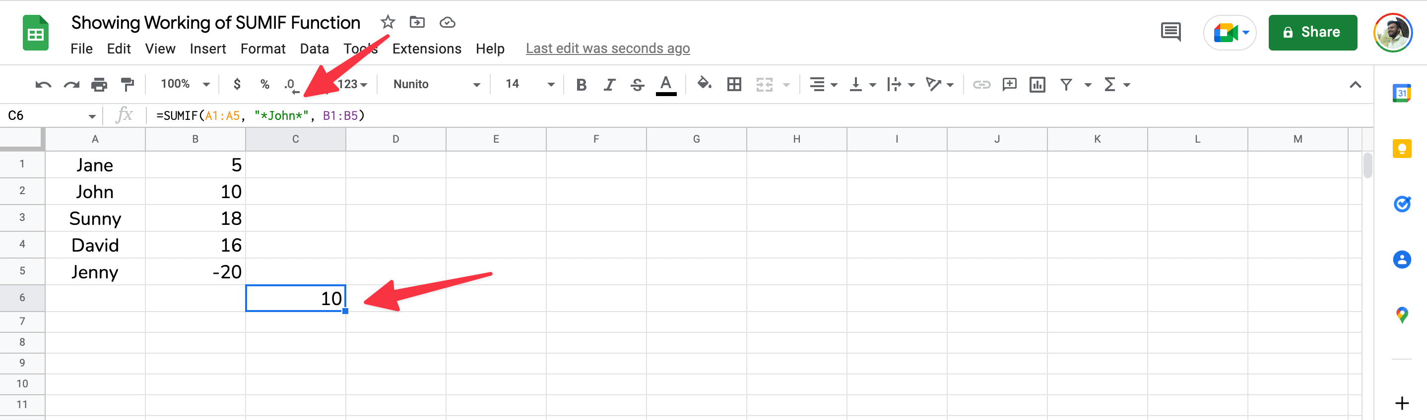 How to Use =SUMIF Function in Microsoft Excel & Google Sheets 3