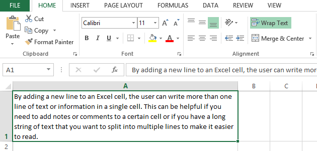 How to Add a New Line in Excel Cell 7